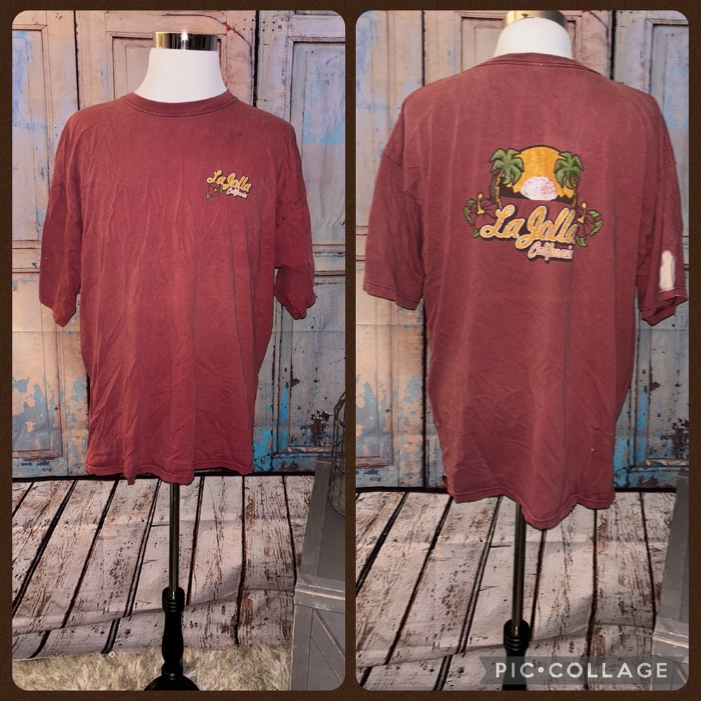 Men's Gildan XXL La Jolla California t-shirt DISTRESSED - rugged y’allternative - Picture 1 of 10